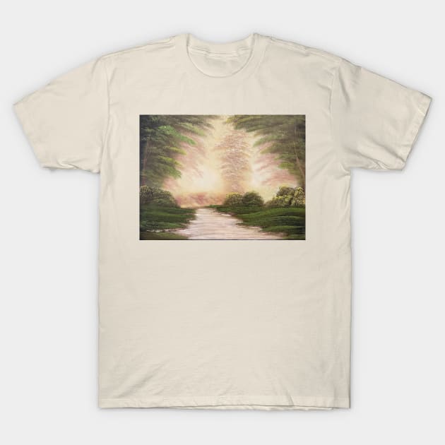 Tranquil Wooded Stream T-Shirt by J&S mason